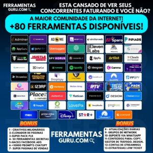 Pacote completo de Ferramentas - 12 Meses